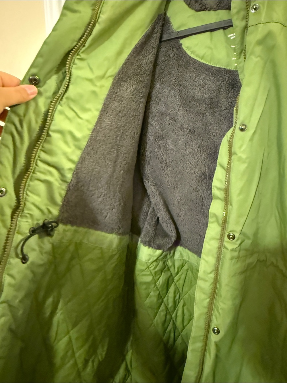 L.L. Bean Olive Green Hooded Insulated Parka - Picture 3 of 4